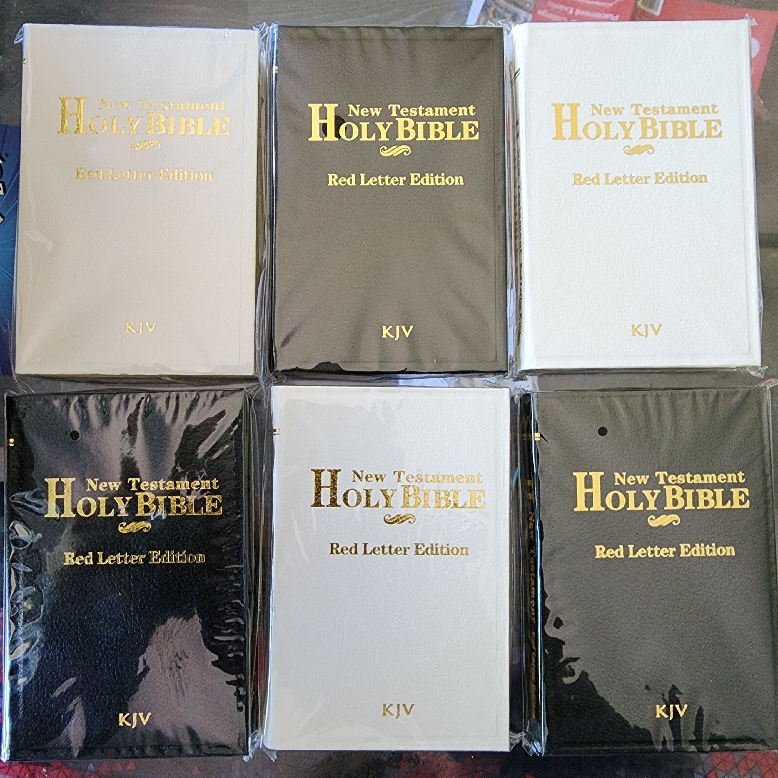 Set of 6 NEW! Holy Bible New Testament King James KJV Pocket 4.5″ Bonus Offer!!!