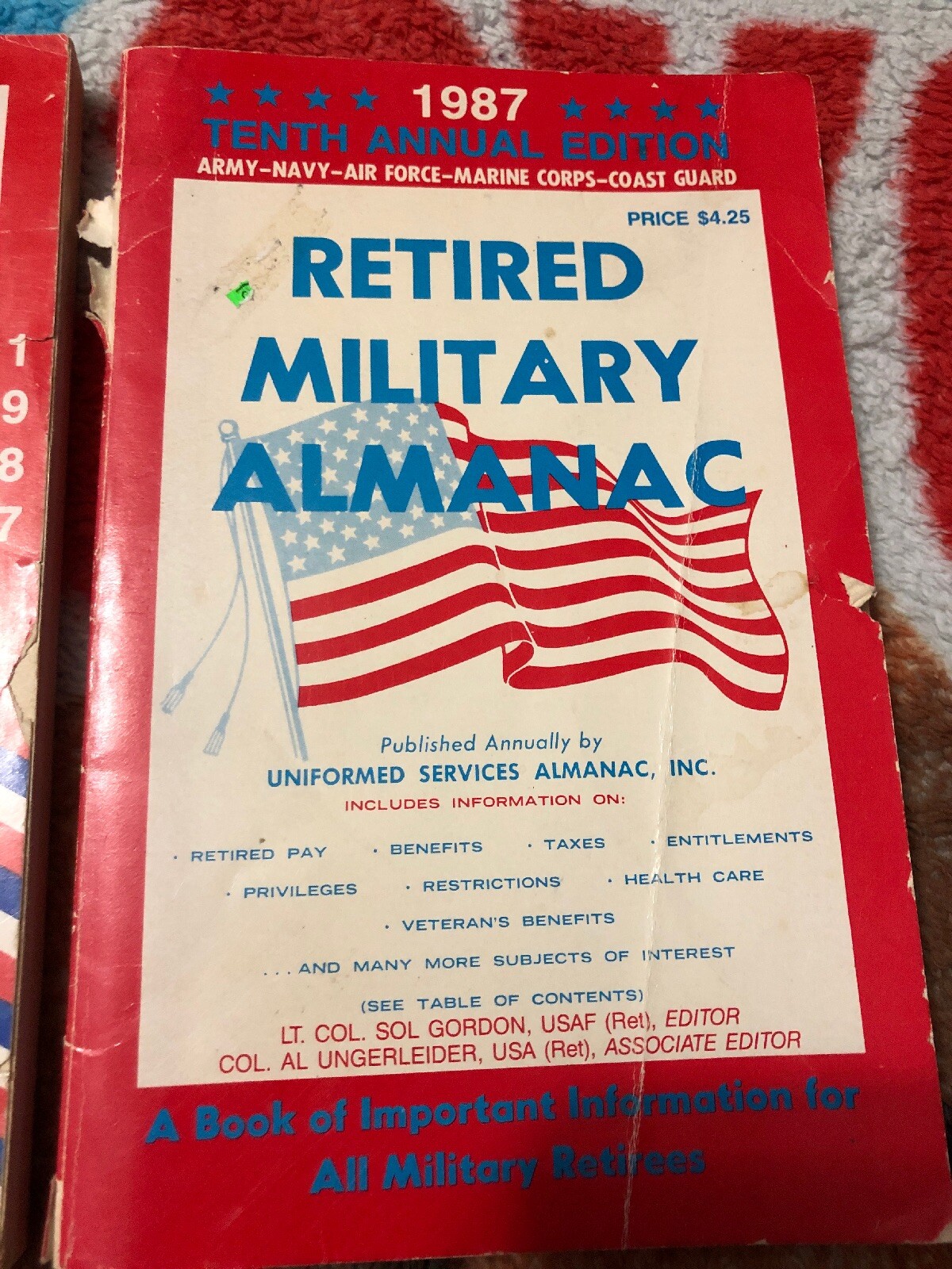 1986 & 1987 Uniformed Services Almanacs & 1987 Retired Military Almanac Book Lot