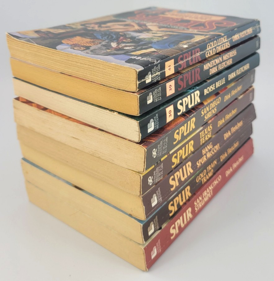 Spur McCoy Dirk Fletcher 15 Book Lot Adult Westerns #41 Soiled Dove Giant Rare