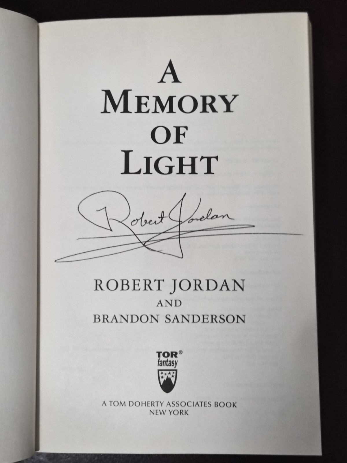 Jordan Sanderson Wheel Of Time 2009-2013 1st 1st Auto Signed VG HCDDJ LN