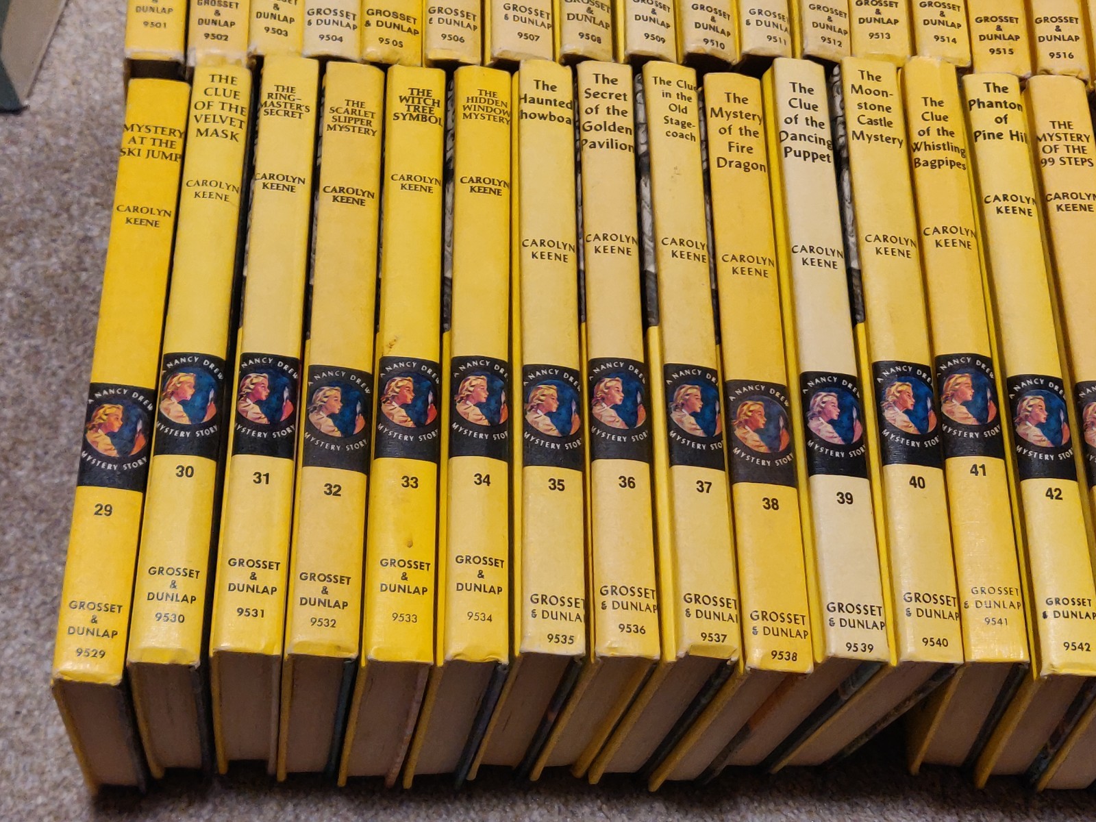 Vintage Nancy Drew Hardcover Book Lot 1-54 Matte Hardcover & #55 Glossy