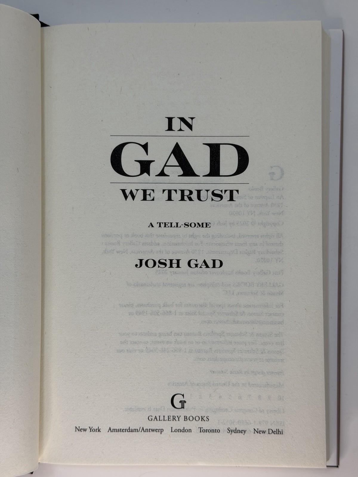 In Gad We Trust – SIGNED Josh Gad – Frozen’s Olaf, Book of Mormon, Grammy, Tony