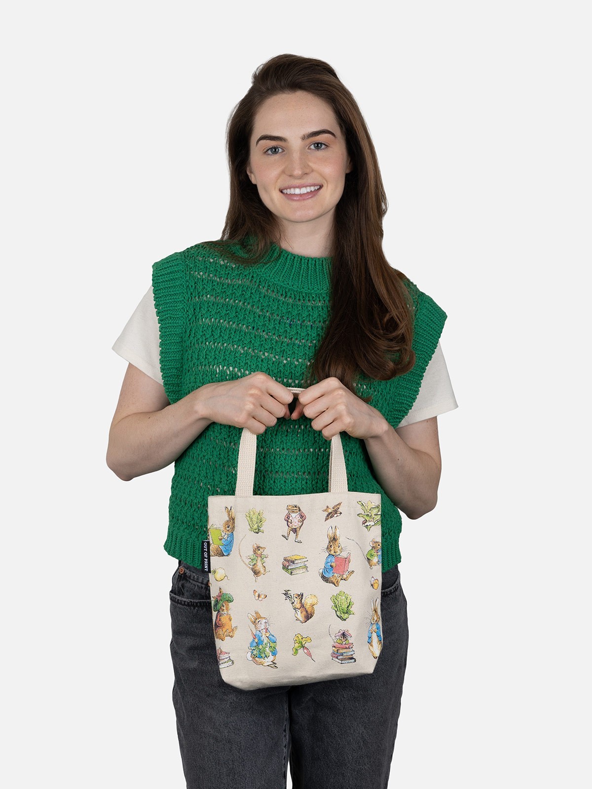 Peter Rabbit Pattern Mini Tote 10.5″ W x 10.5″ H 100% Cotton Canvas