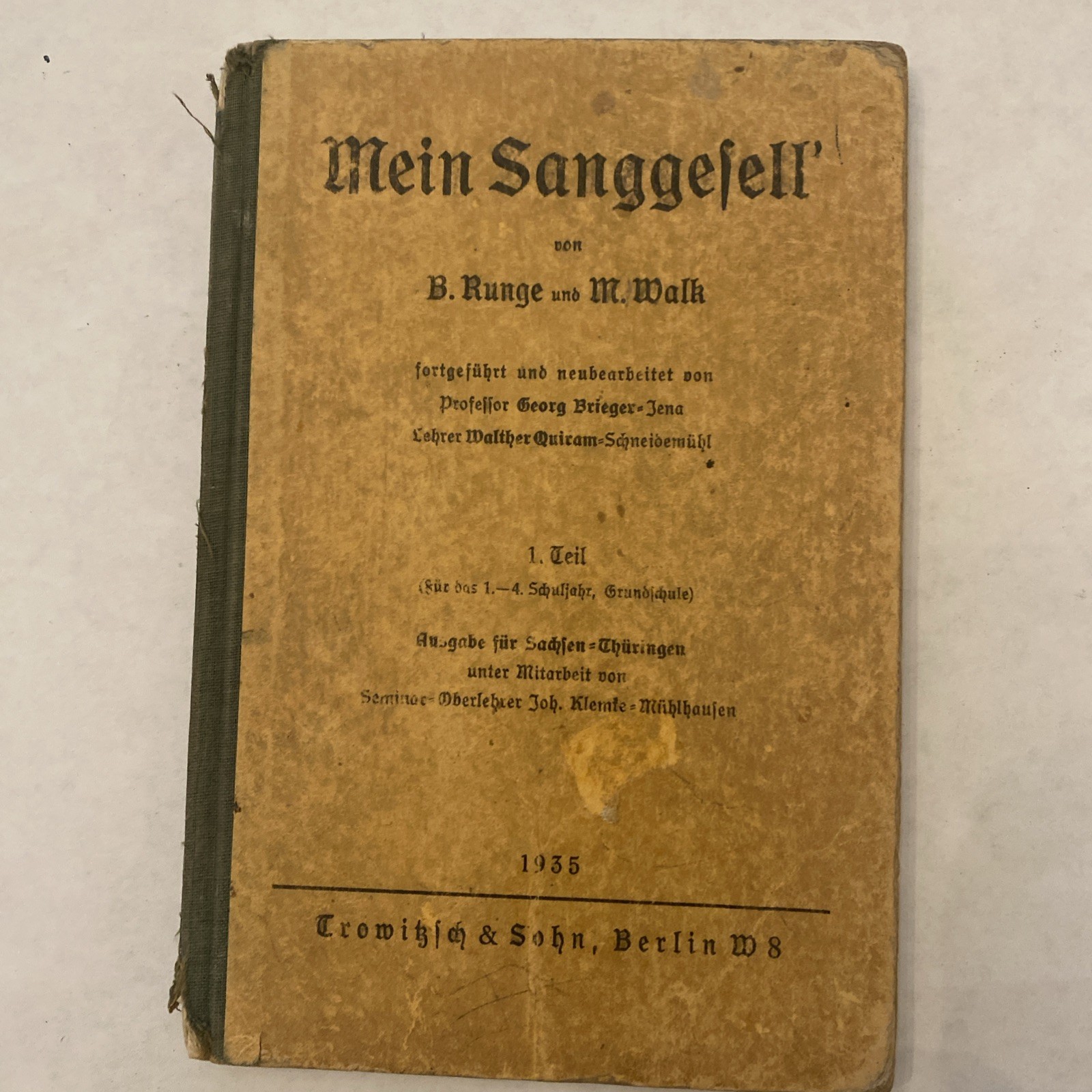 Mein Sanggefell 1935 German Children’s book of songs pre WWII