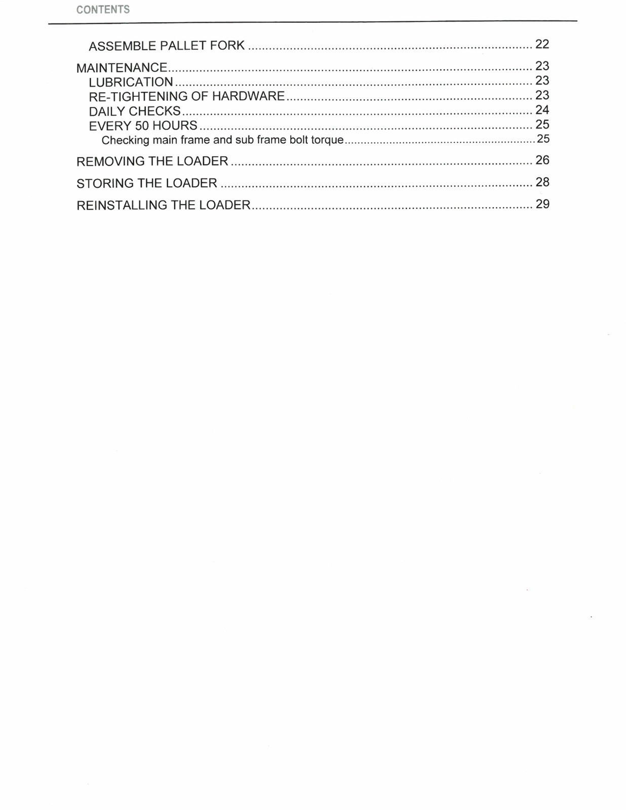 KUBOTA LA1065A Front Loader Operators Manual – DURABLE LOOP BOUND – TOUGH COVERS
