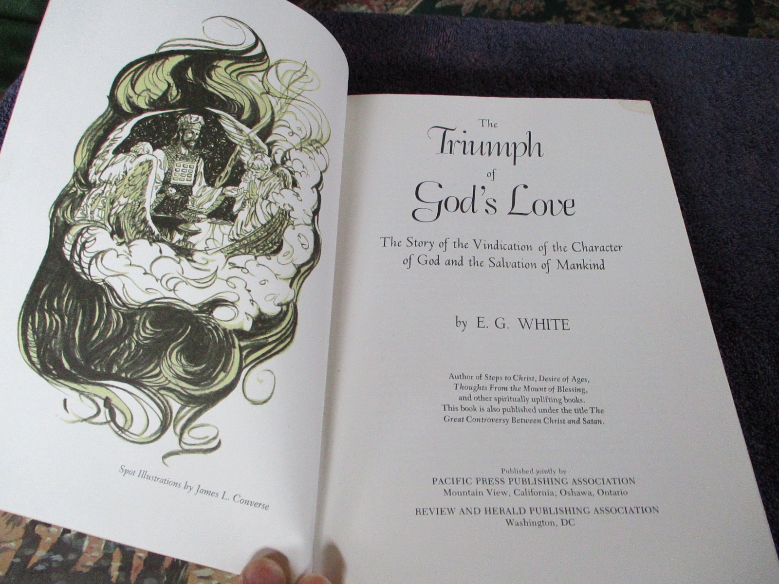 E.G. White The Triumph of God’s Love 1950 Hardcover 656 Pages