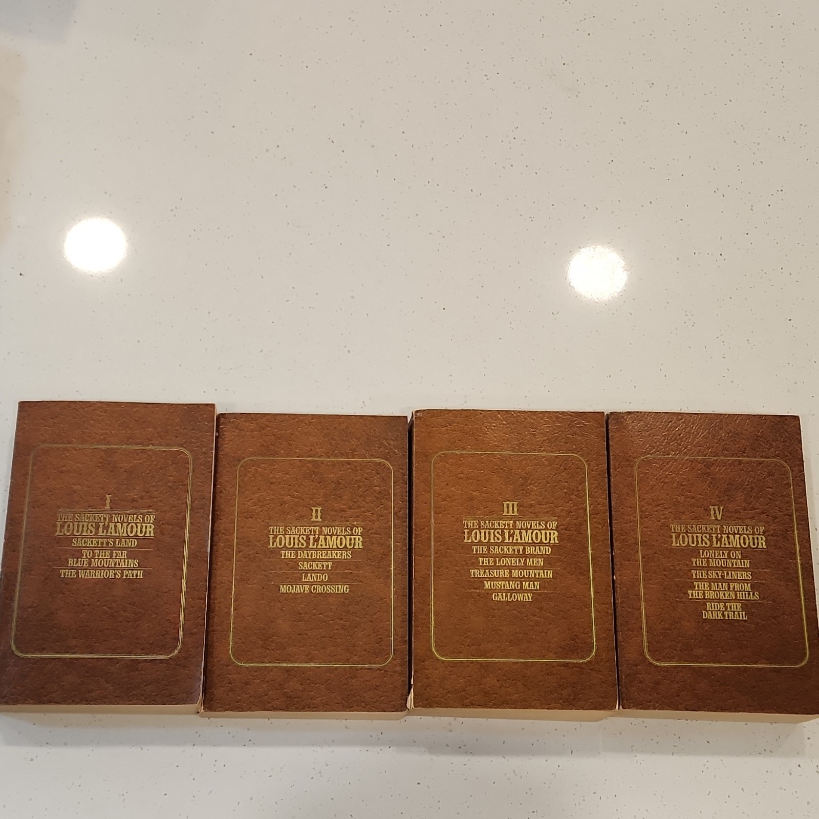 Vintage The Sackett Novels Louis L’Amour Box Set Vol I-IV Bantam Books 1980s