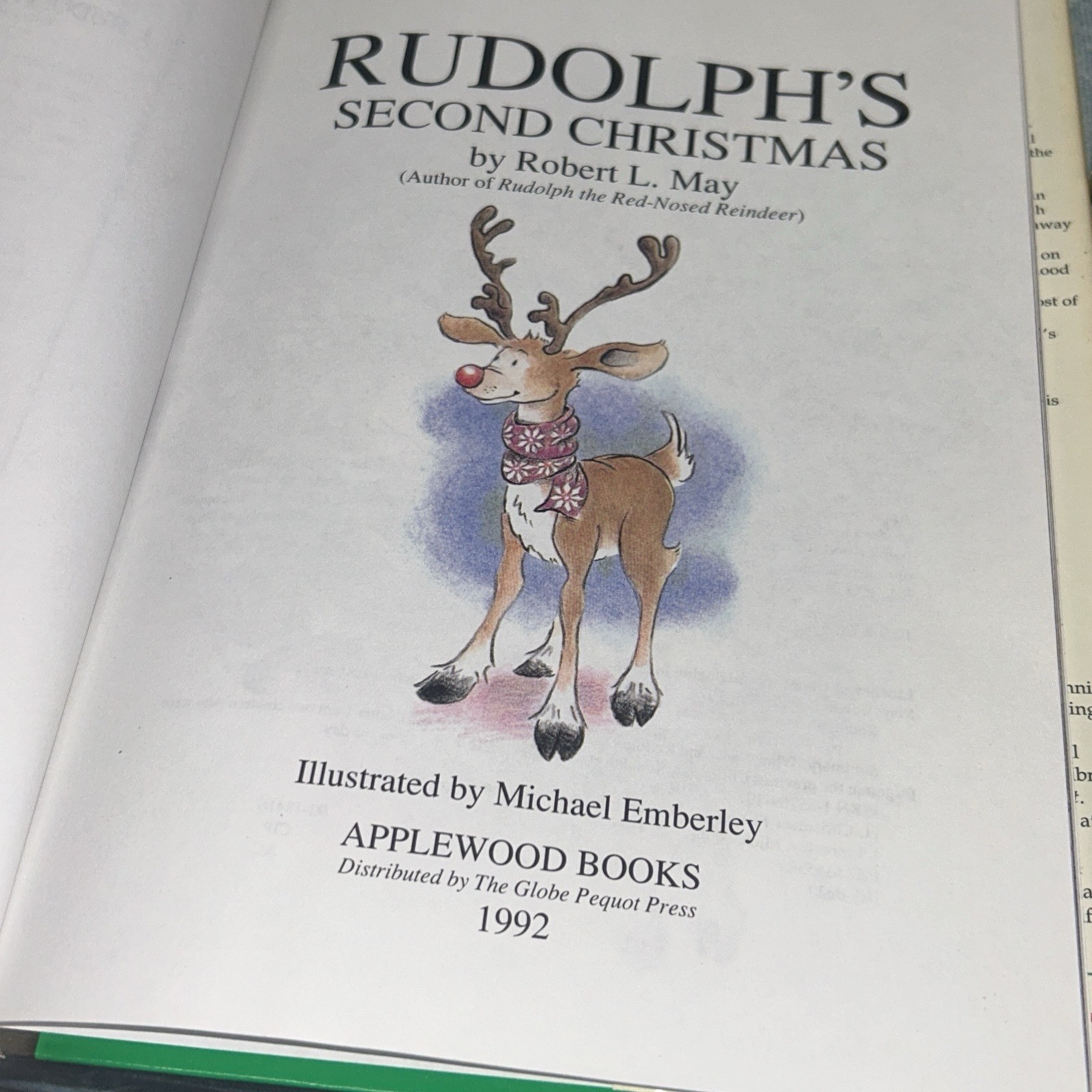 Applewood Bks.: Rudolph’s Second Christmas by Michael Emberley (1992, Hardcover)