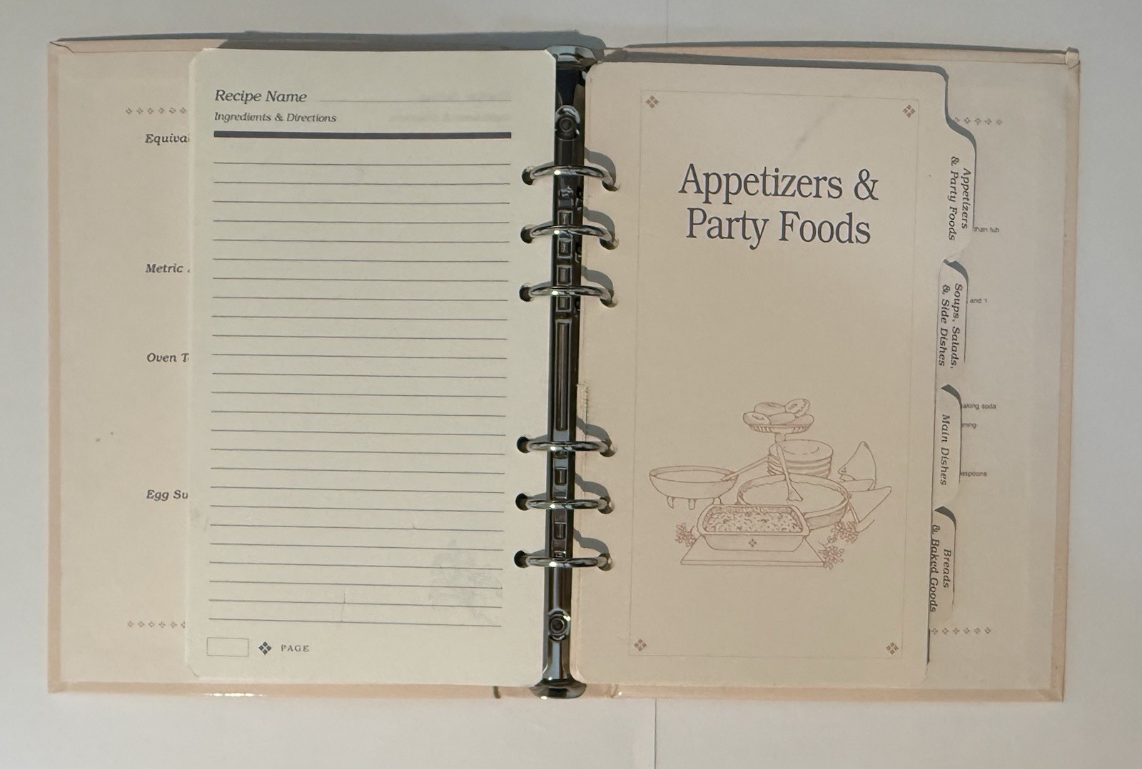 Vintage NEW Kim Jacobs 1990 Recipe Binder Book Cottagecore Organizer in Box NOS