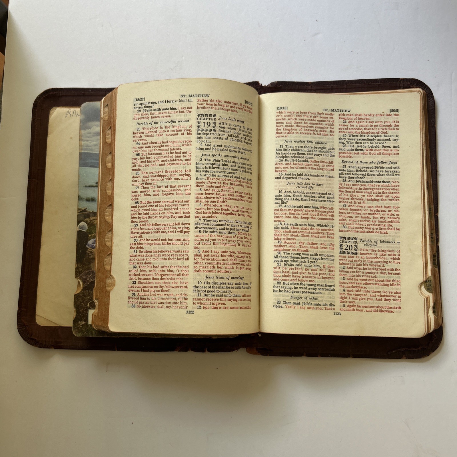 Vintage 1952 Holy Bible Red Letter The Spencer Press Great Aged Look