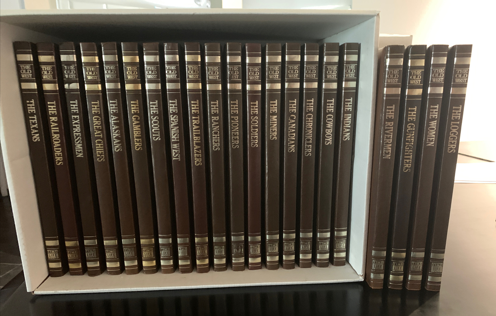 Time-Life Books, The Old West, Series 21 Volume Set. Faux Leather Bound.