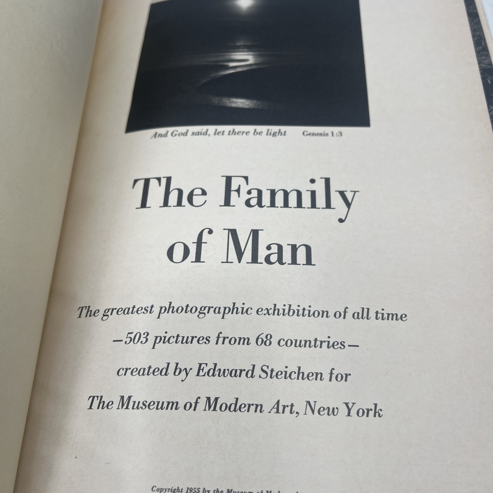 The Family Of Man Edward Steichen first edition HC/DJ Carl Sandburg MOMA