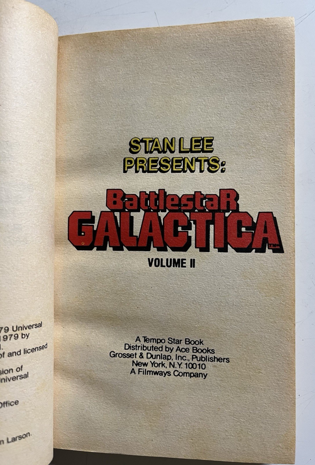 STAN LEE Presents BATTLESTAR GALACTICA Color Comics Volume 2 (1979) VG Sci-fi