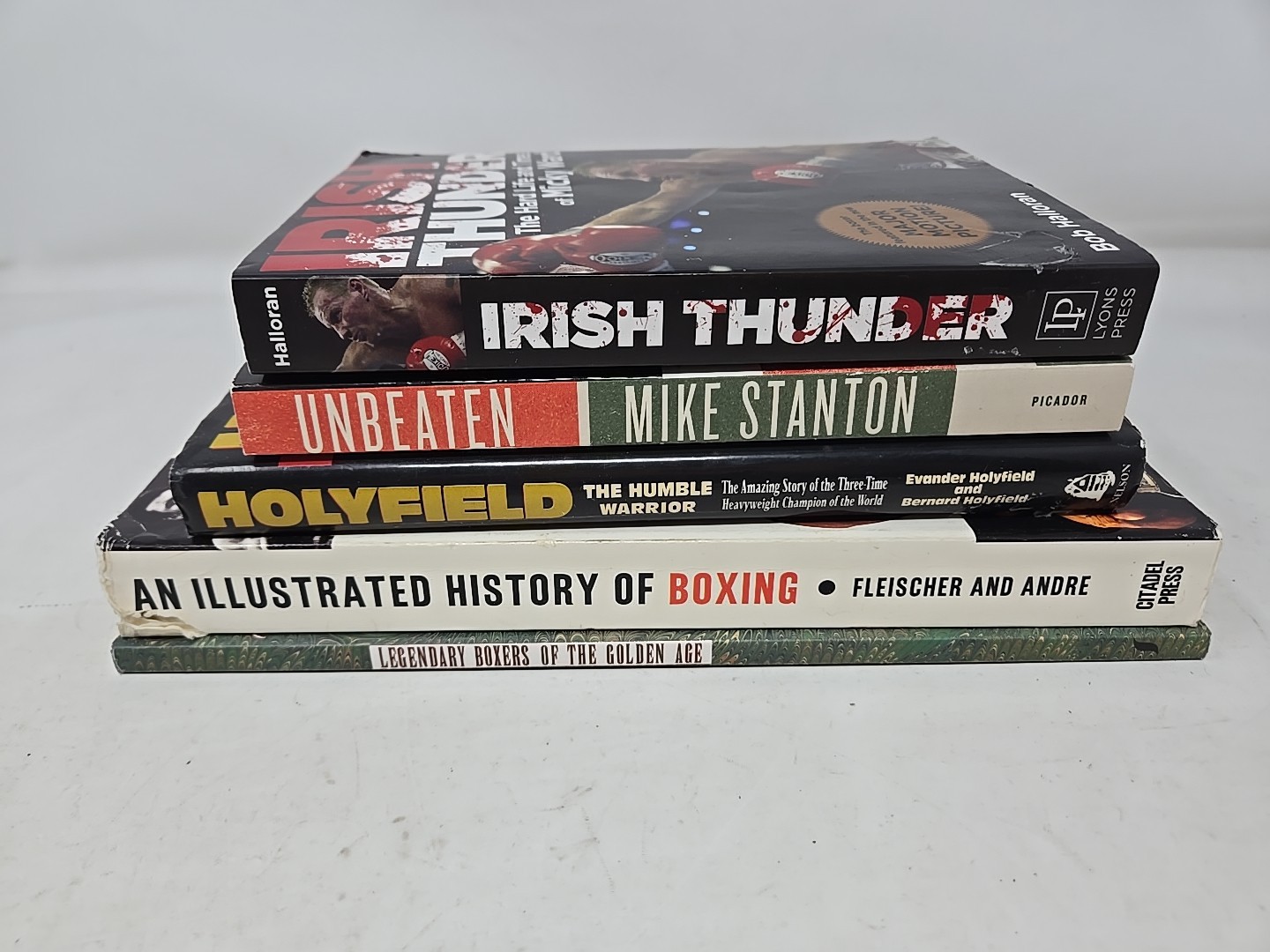 5 books BOXING HISTORY Biographies Marciano Holyfield Micky Ward Golden Age