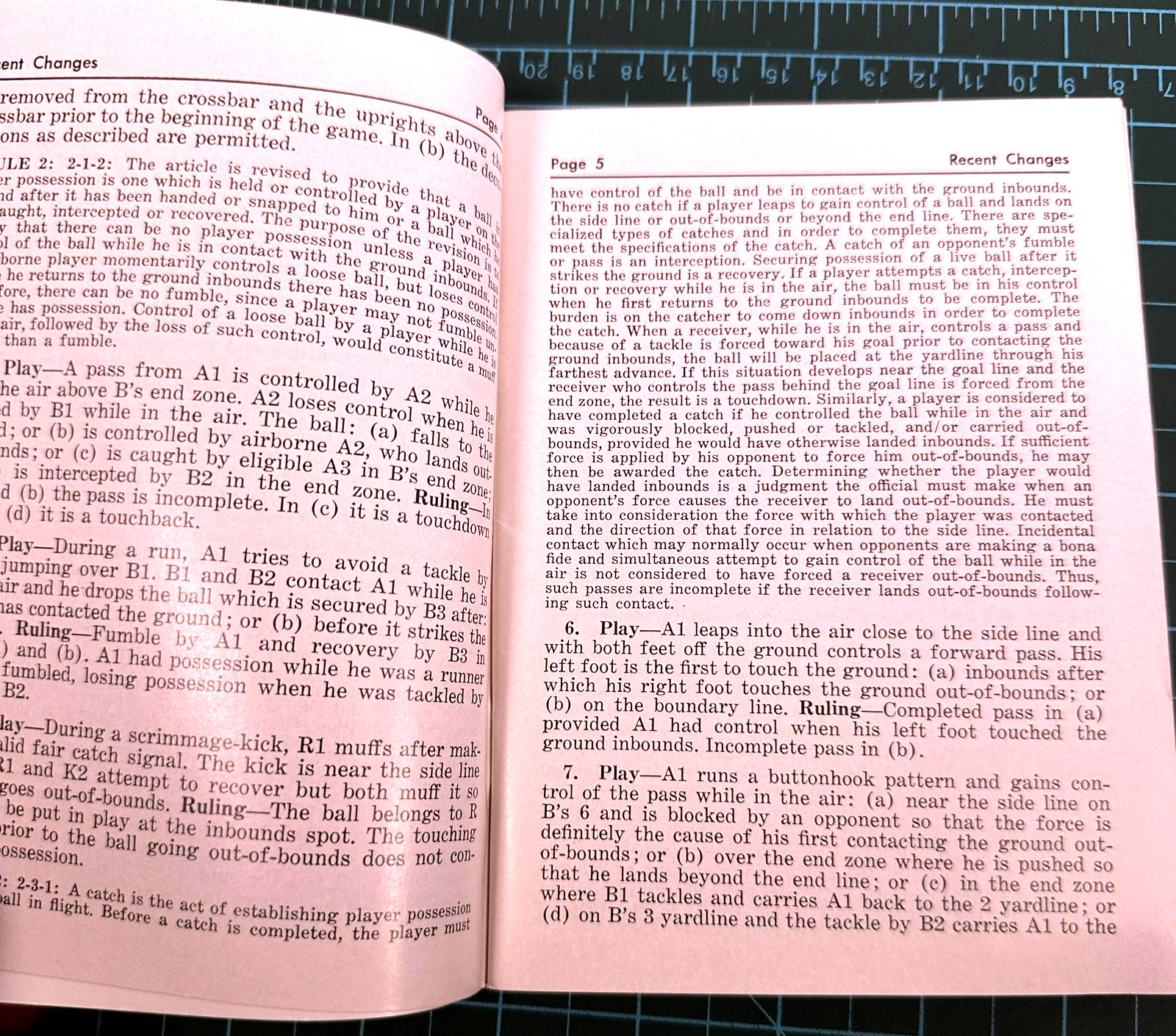 Vintage 1971 Football Rules & Case Books National Alliance NFHS High School