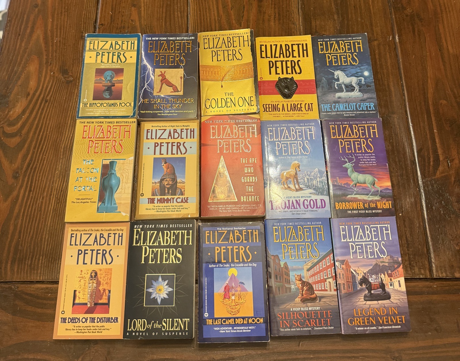 Elizabeth Peters Paperback PB Book Lot 15 Vicky Bliss Amelia Peabody