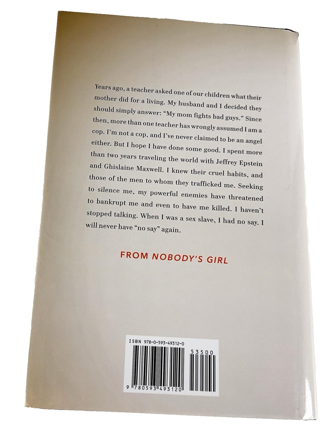 Nobody’s Girl: A Memoir of Surviving Abuse and Fighting for Justice – Giuffre