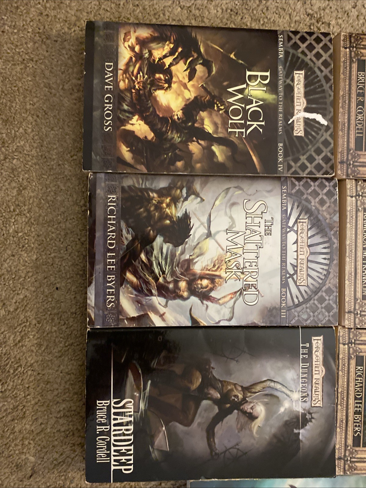 7 Book Lot Vintage Wizards Of The Coast Forgotten Realms Priests 1-3, Sembia 1st