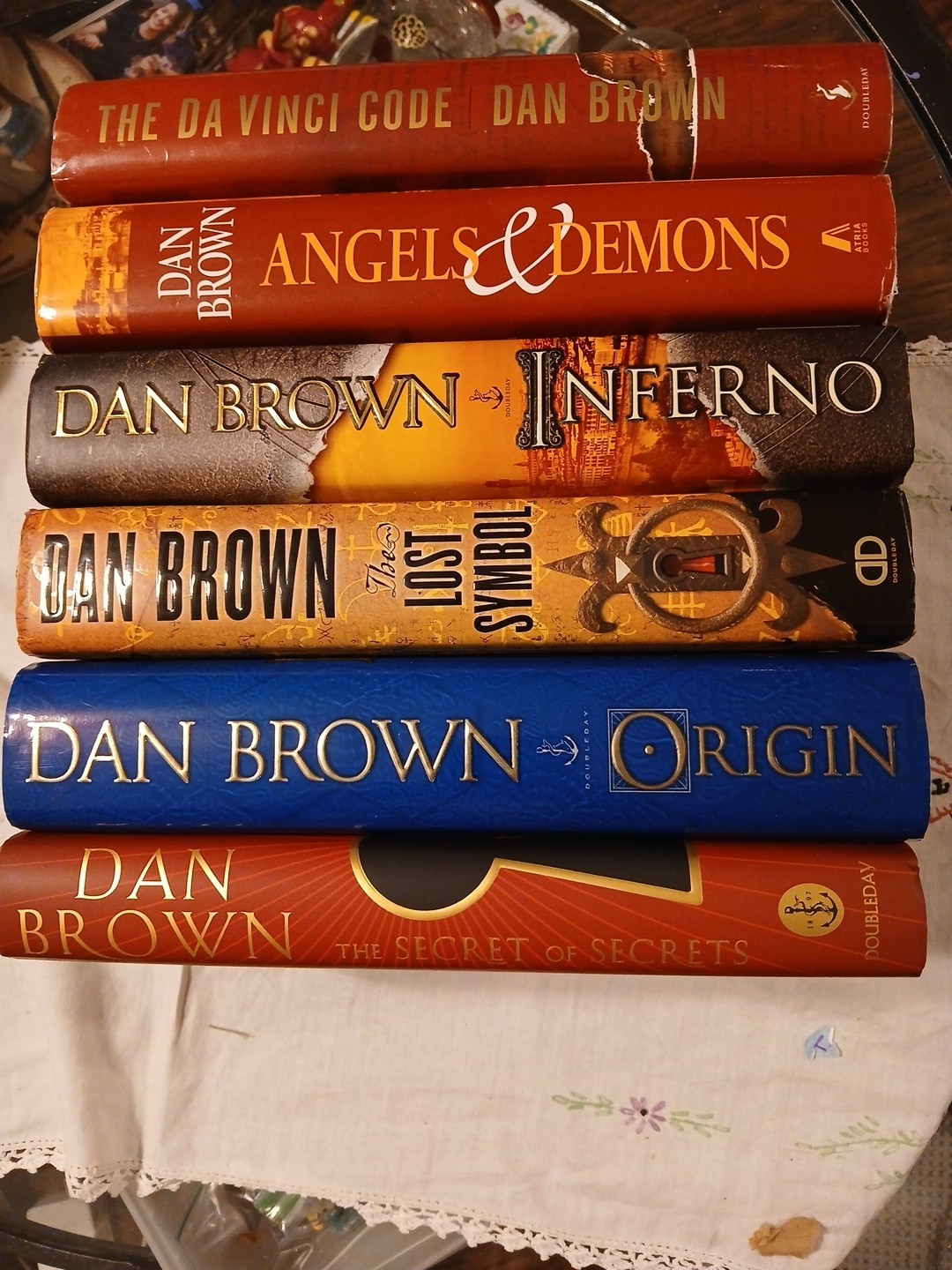 Dan Brown 6 Book Lot Hardcover Robert Langdon Series Set Volumes 1-6