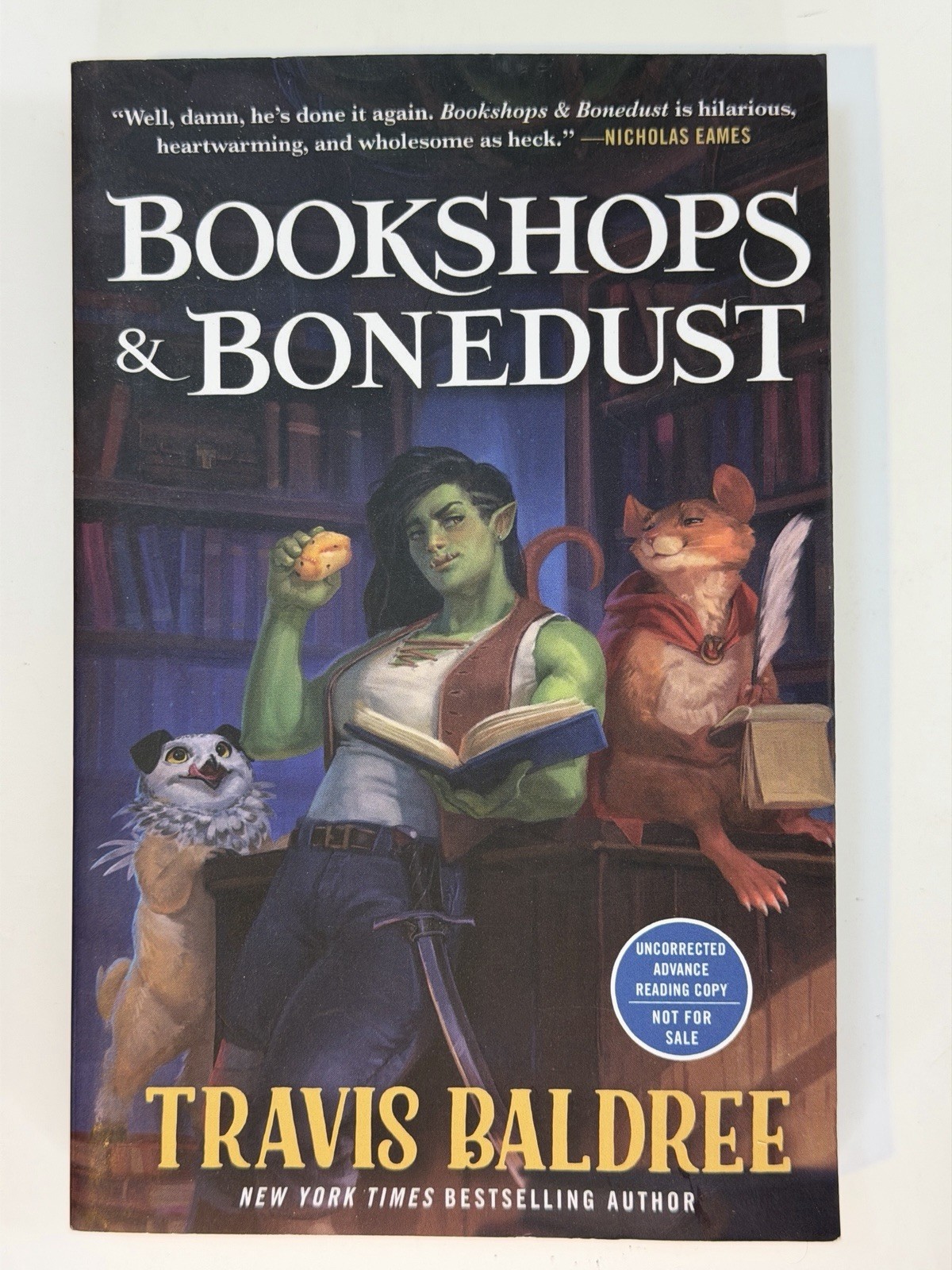 Rare Uncorrected ARC Bookshops & Bonedust Travis Baldree TOR Cozy Fantasy 📖