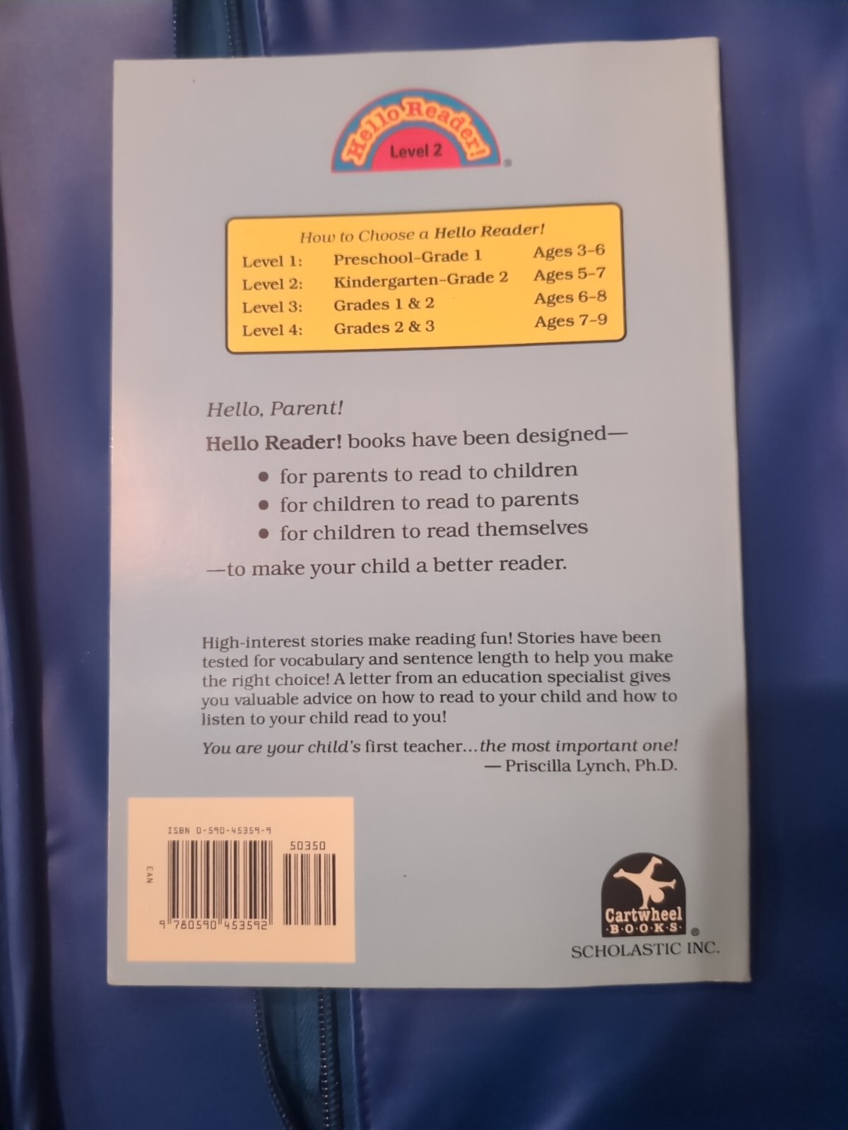 The Wrong-Way Rabbit (Hello Reader Level 2) by Teddy Slater (PB 1993) book