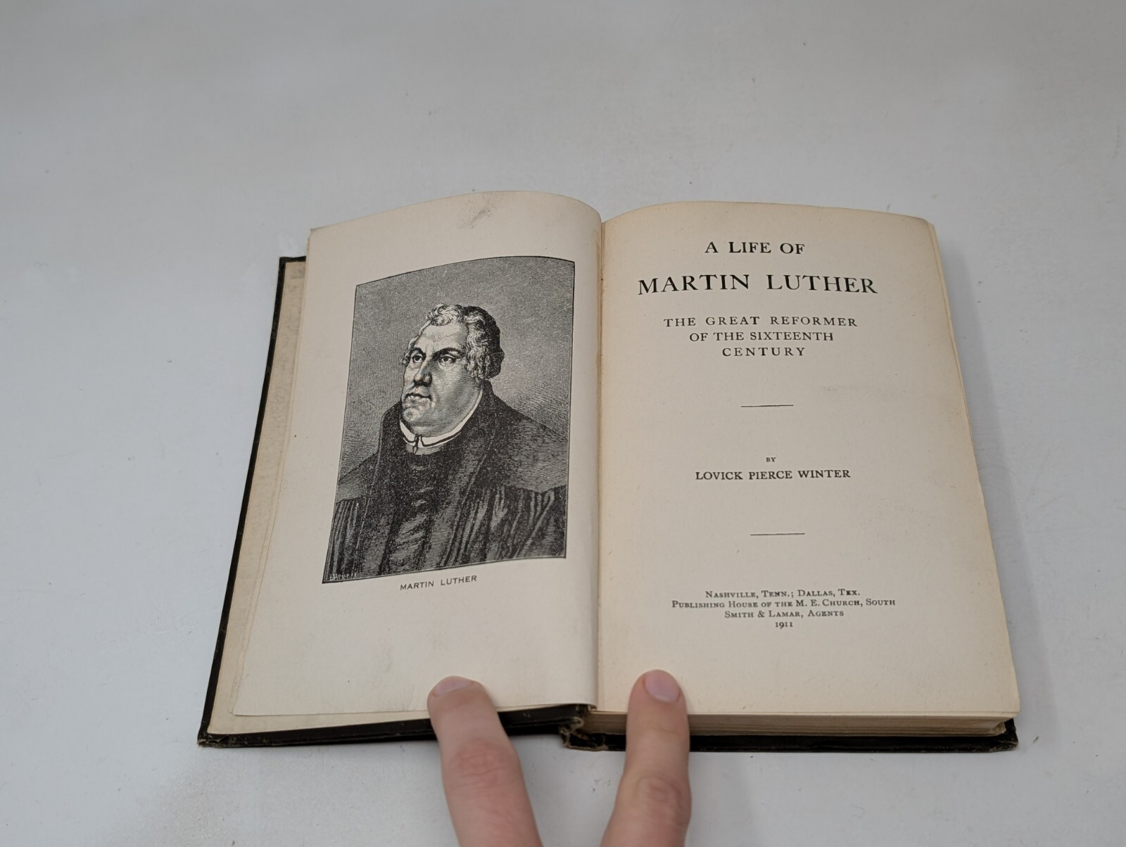 A Life of Martin Luther by Lovick Pierce Winter Biography Book Antique 1911 VTG