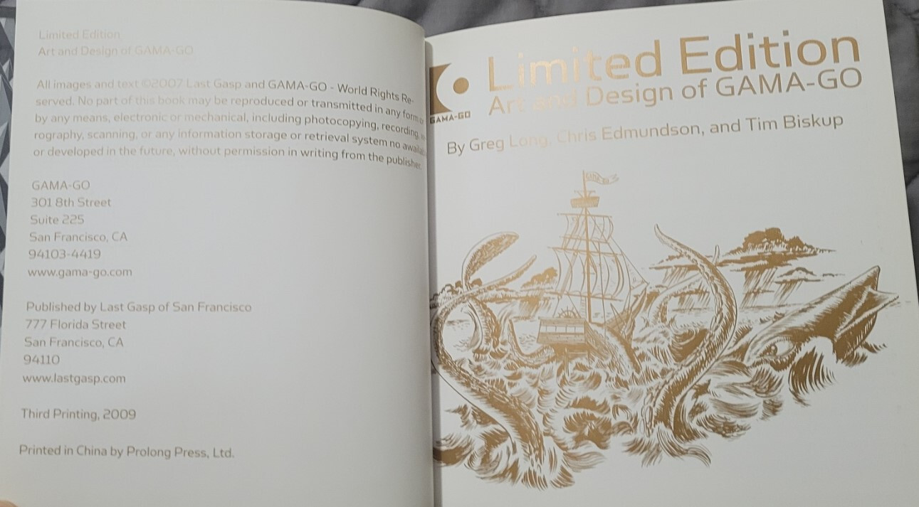 Limited Edition The Art and Design of Gama-Go 3rd printing 2007 HC
