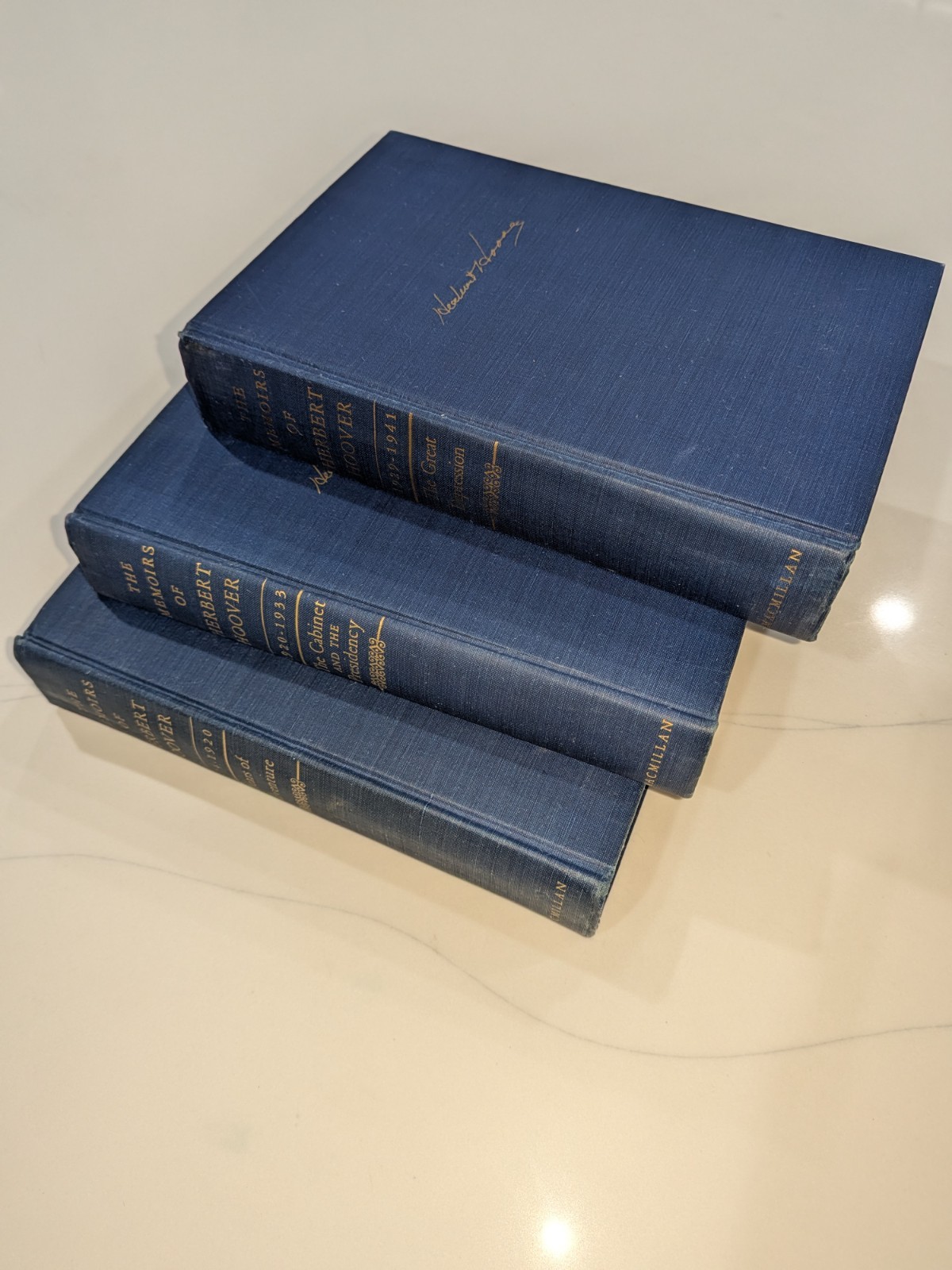 Memoirs of Herbert Hoover | Complete 3 Vol Set | 1951-52 | Hardcover | Macmillan