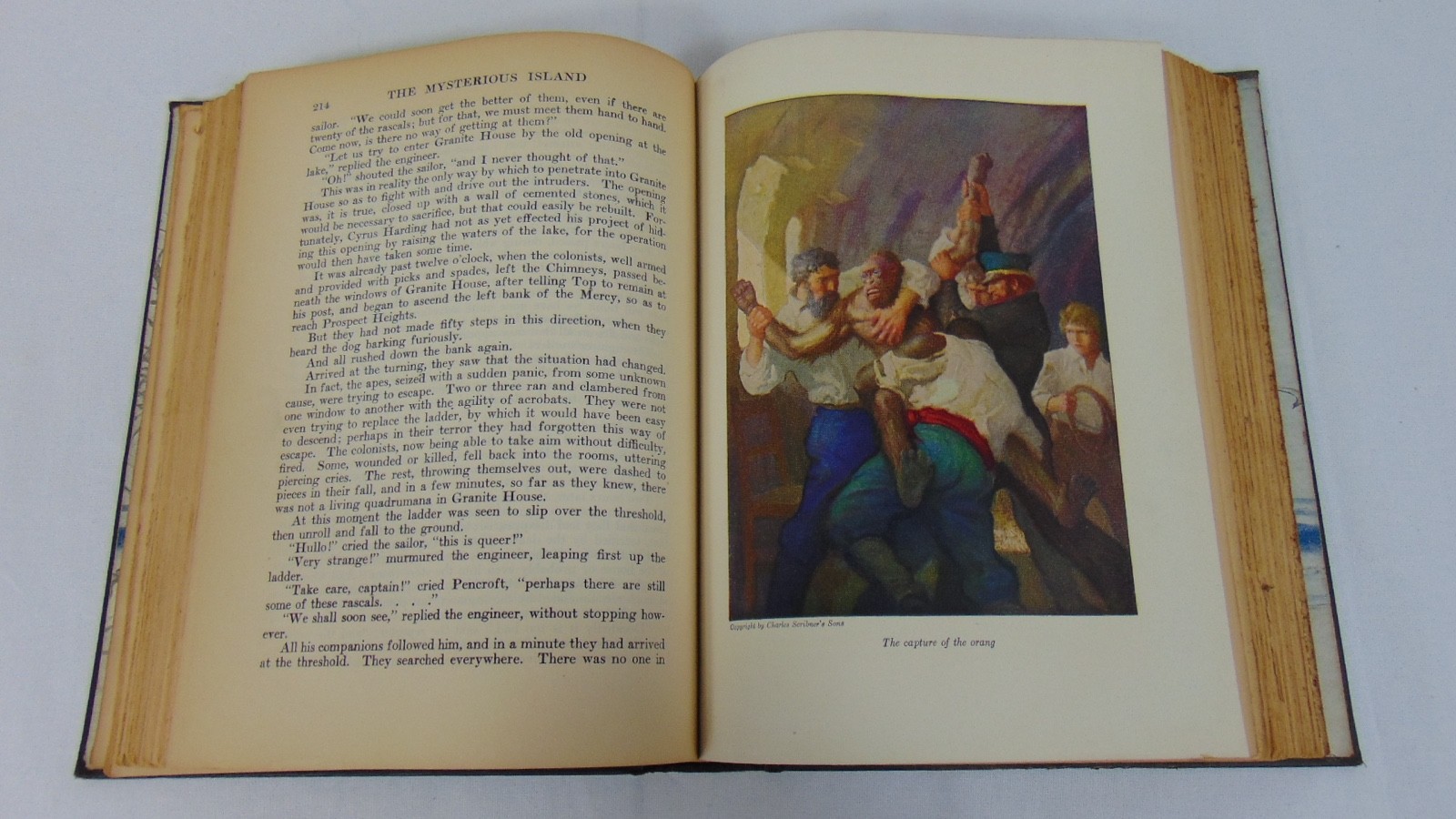 The Mysterious Island Jules Verne Book, Scribner’s, 1918 / 30 Hard cover Book