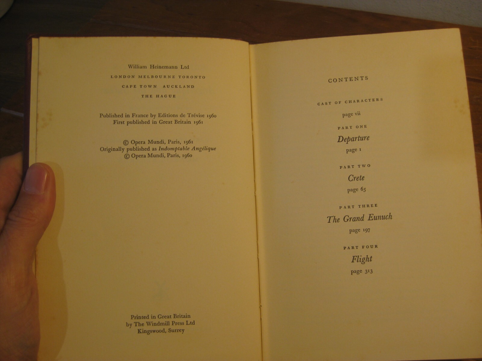 ANGELIQUE AND THE SULTAN (1961) Sergeanne Golon (1st English Language Ed) HC/DJ