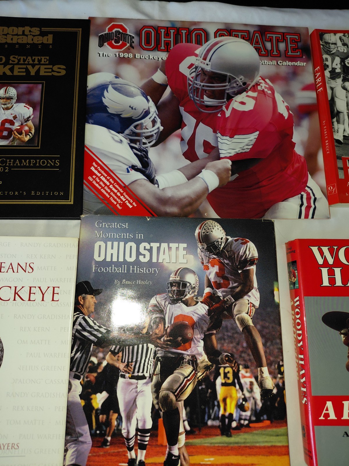 Lot Of 14 Vintage Ohio State Buckeyes Football Books- Tressel- Woody Hayes Etc.