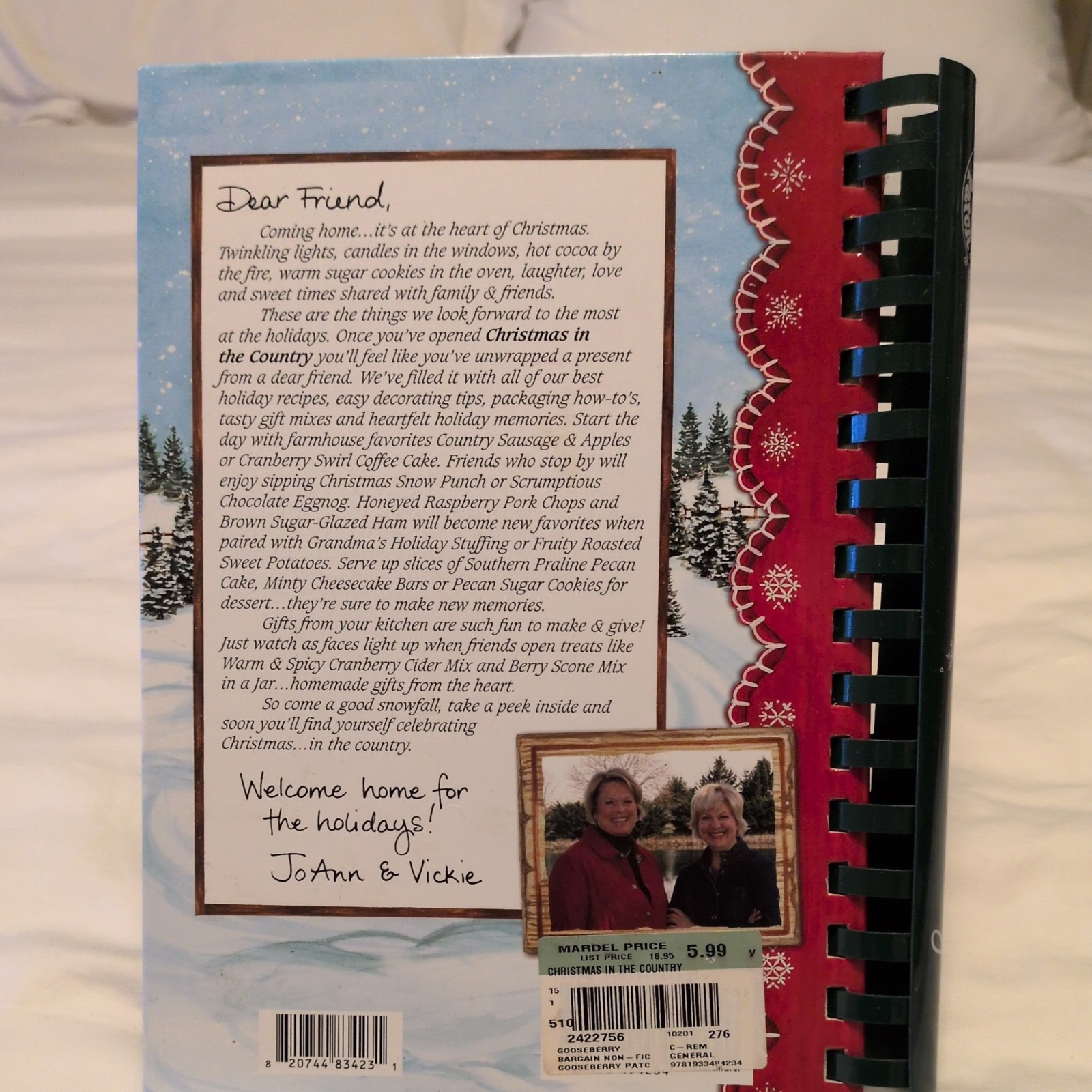 Lot Of 2 Gooseberry Patch Spiral Bound Cookbook Coming Home Christmas Holidays