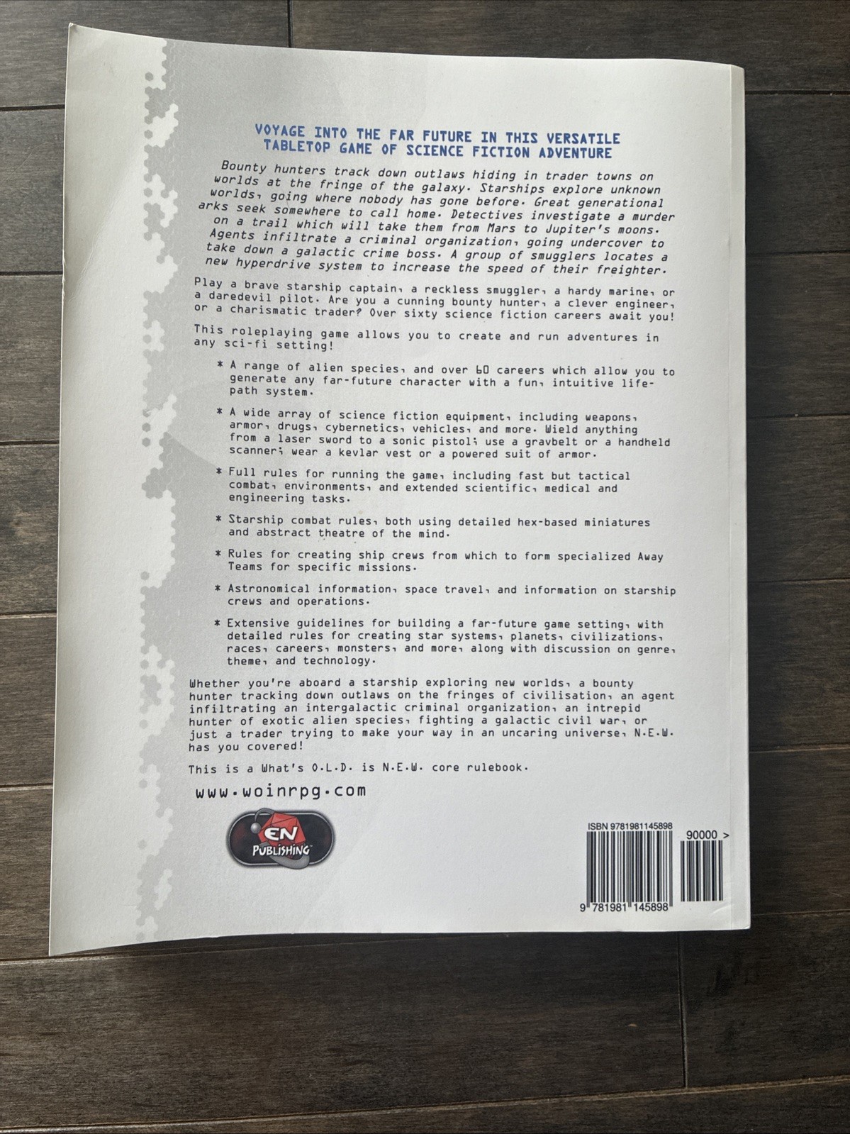 N.E.W. Science Fiction Role Playing Game Ver. 1.2 by Russ Morrissey PB Ed. 2015