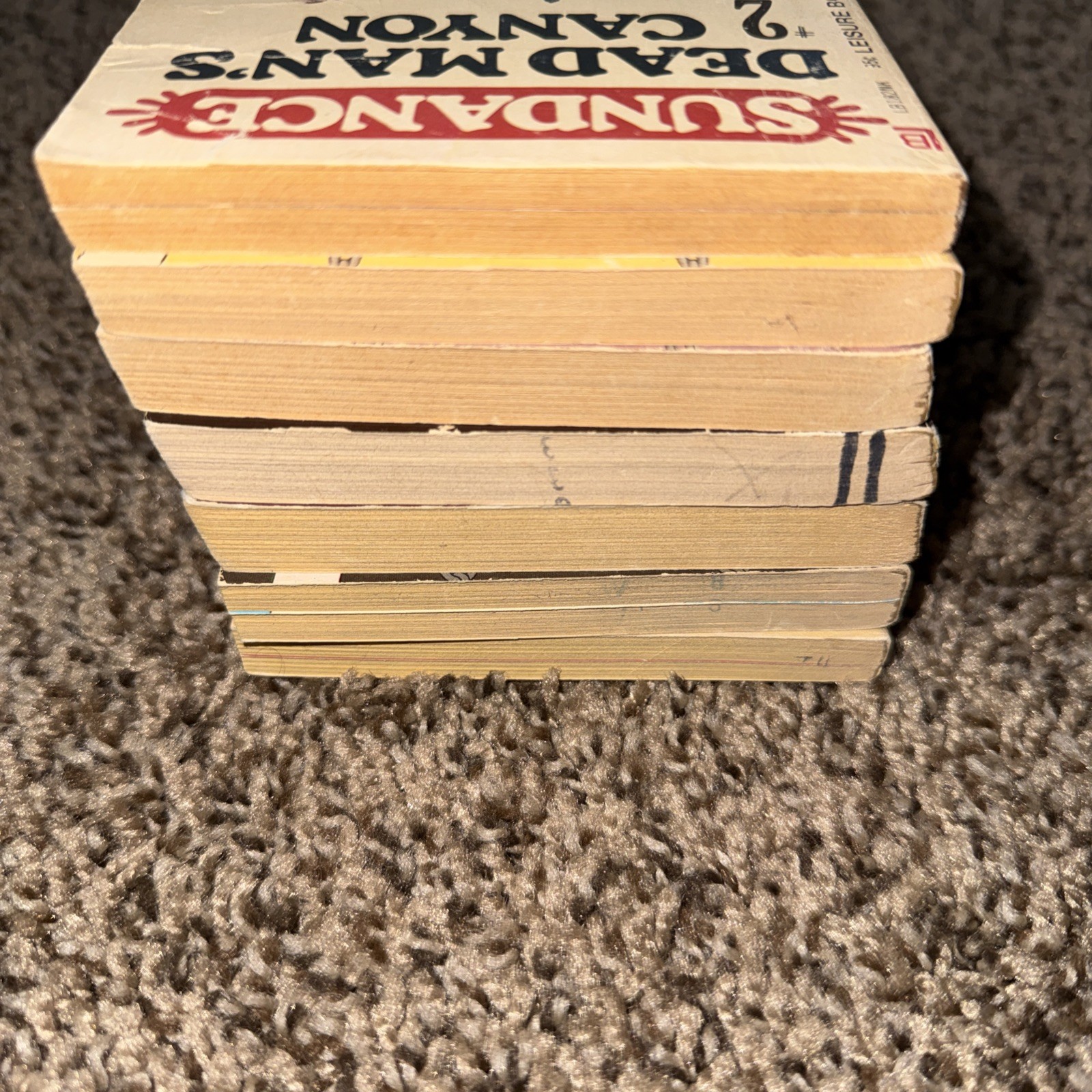 Sundance book lot of 7, John Benteen, paperbacks Vintage Westerns