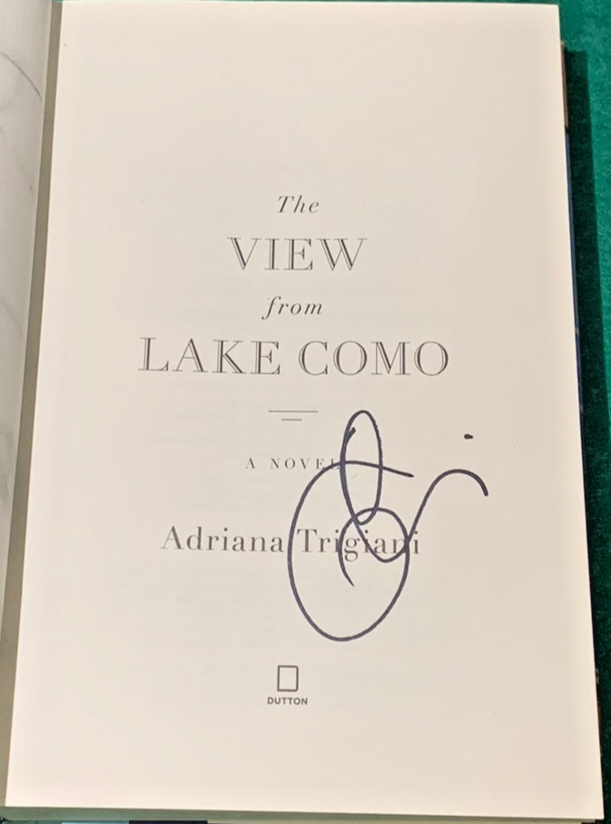 The View From Lake Como by Adriana Trigiani SIGNED 1st/1st HC DJ 2025 Romance