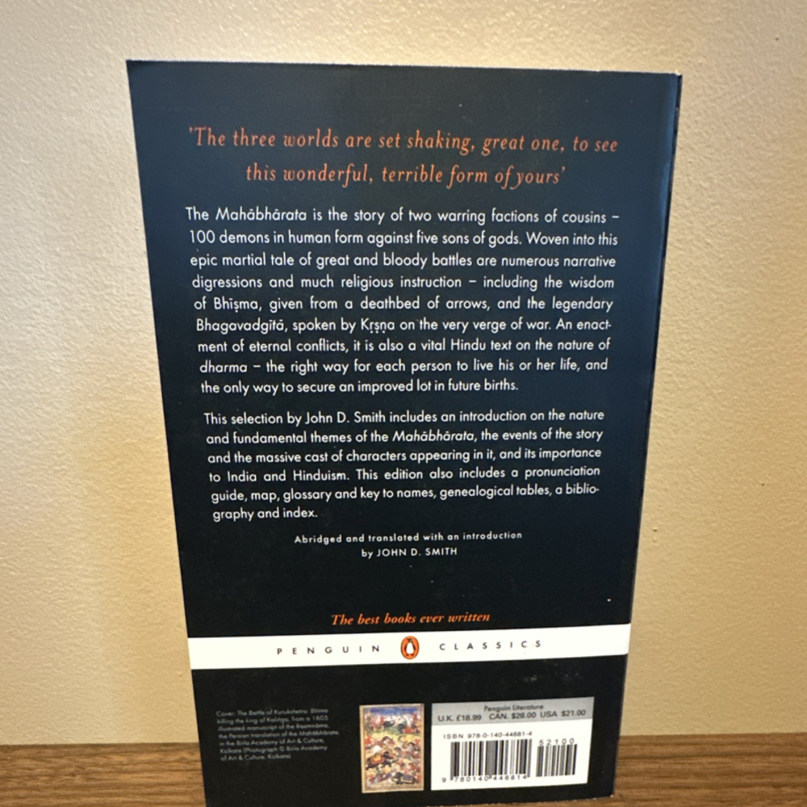 The Mahabharata John D. Smith Paperback Penguin Classics Fiction Epic