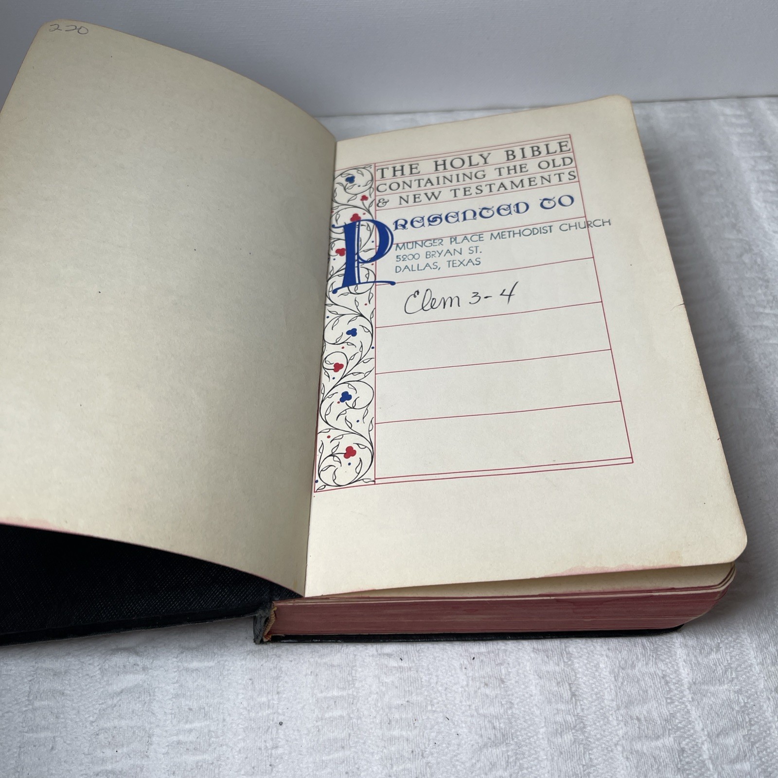 VTG 1953 Holy Bible RSV Nelson & Sons Genuine Leather Black Text + Illustrations