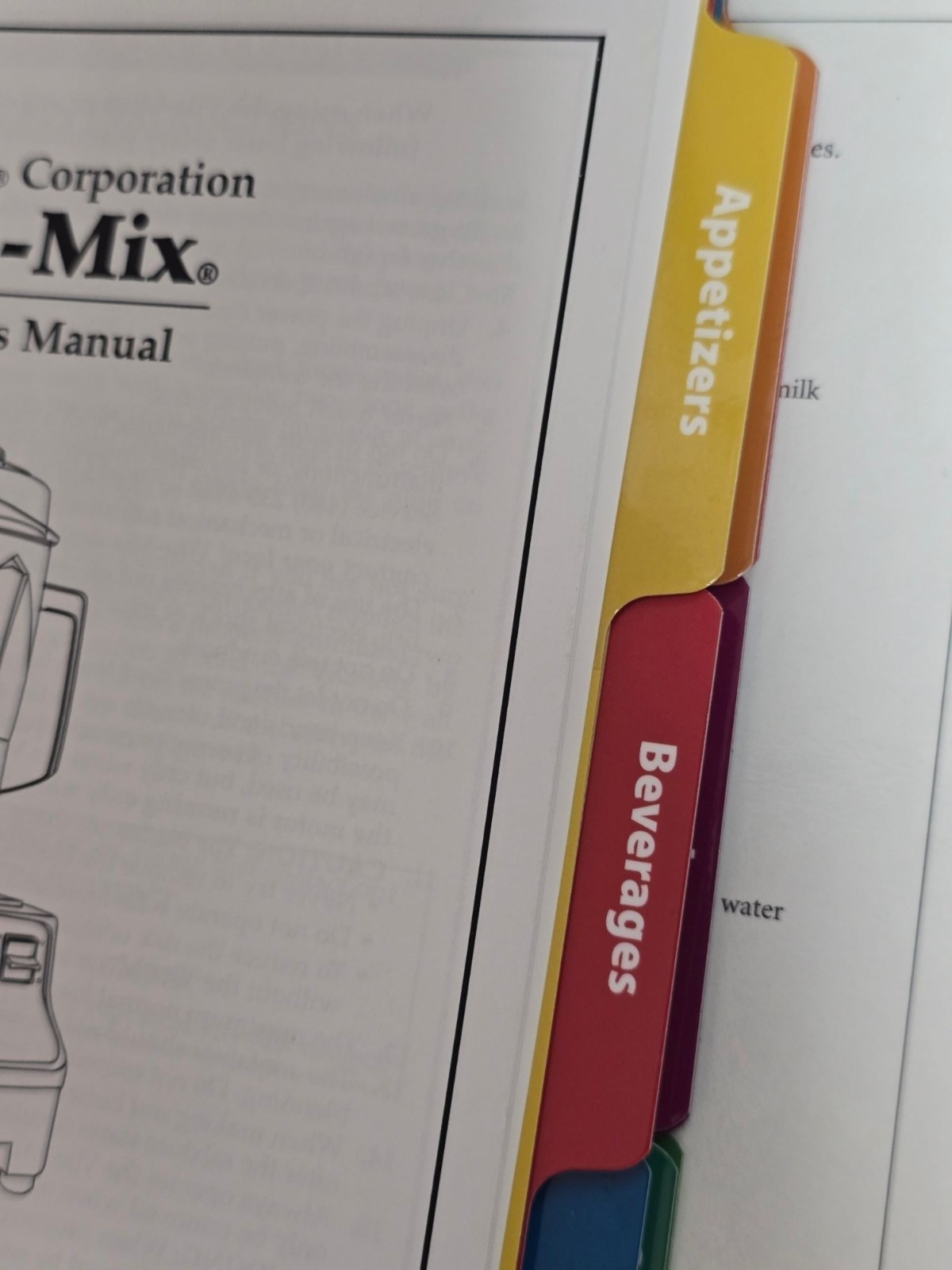 Whole Food Recipes By Vita-Mix Binder With Tabs And Owners Manual