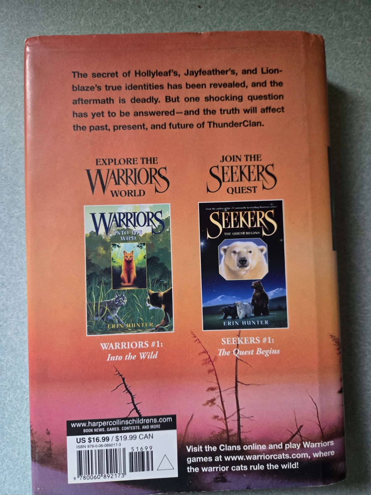 Erin Hunter Warriors Arc 3: Power of Three 1-6 Hardcover Set w/ Dust Jacket