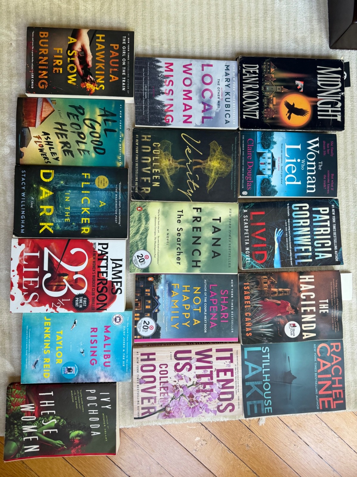 Mix Lot Of 16 Suspense Crime Mystery Thriller Fiction Paperback Books Random