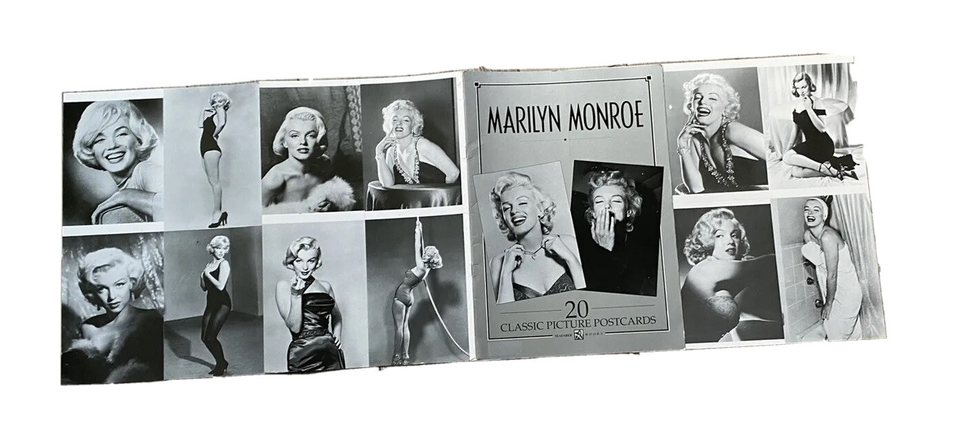 Vintage Marilyn Monroe 20 Classic Picture Postcards Book Seafarer Rare Complete
