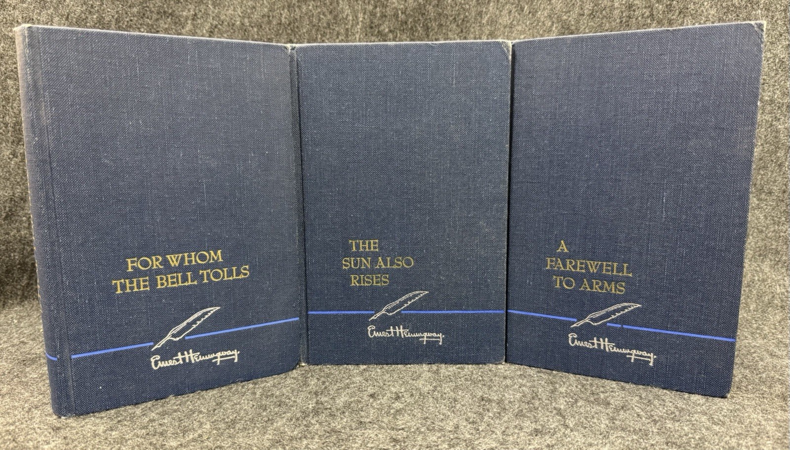 3 Book Set ERNEST HEMINGWAY Hardcover Scribners Farewell To Arms For Whom Bell +