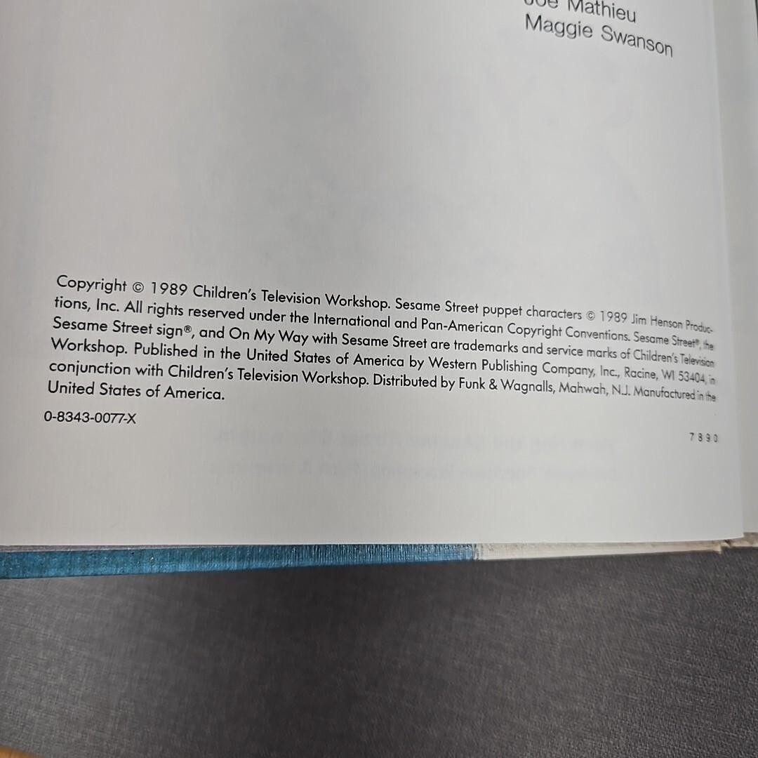 On My Way With Sesame Street Vol 3 Getting Ready For School 1989 Hardcover Book