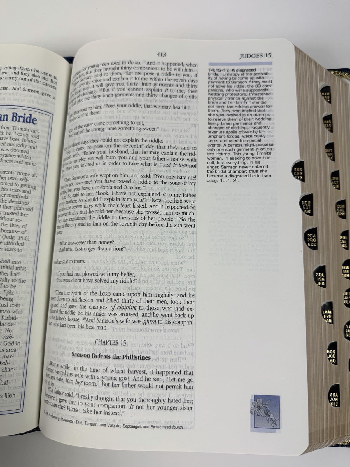 The Woman’s Study Bible NKJV Thomas Nelson 926B Blue Genuine Leather 1995