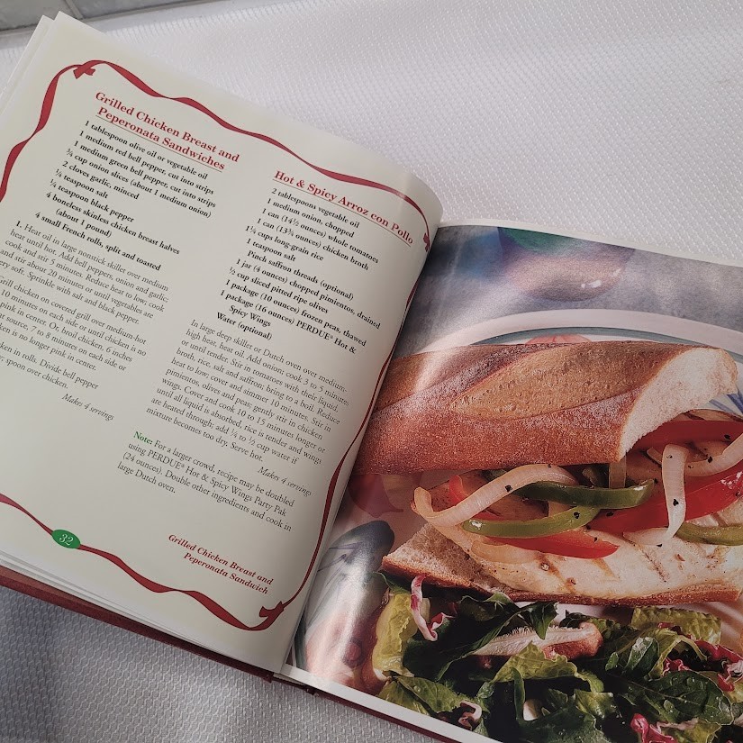 Christmas Cookbook Country Recipes LARGE Hardcover Dinners Desserts Holidays