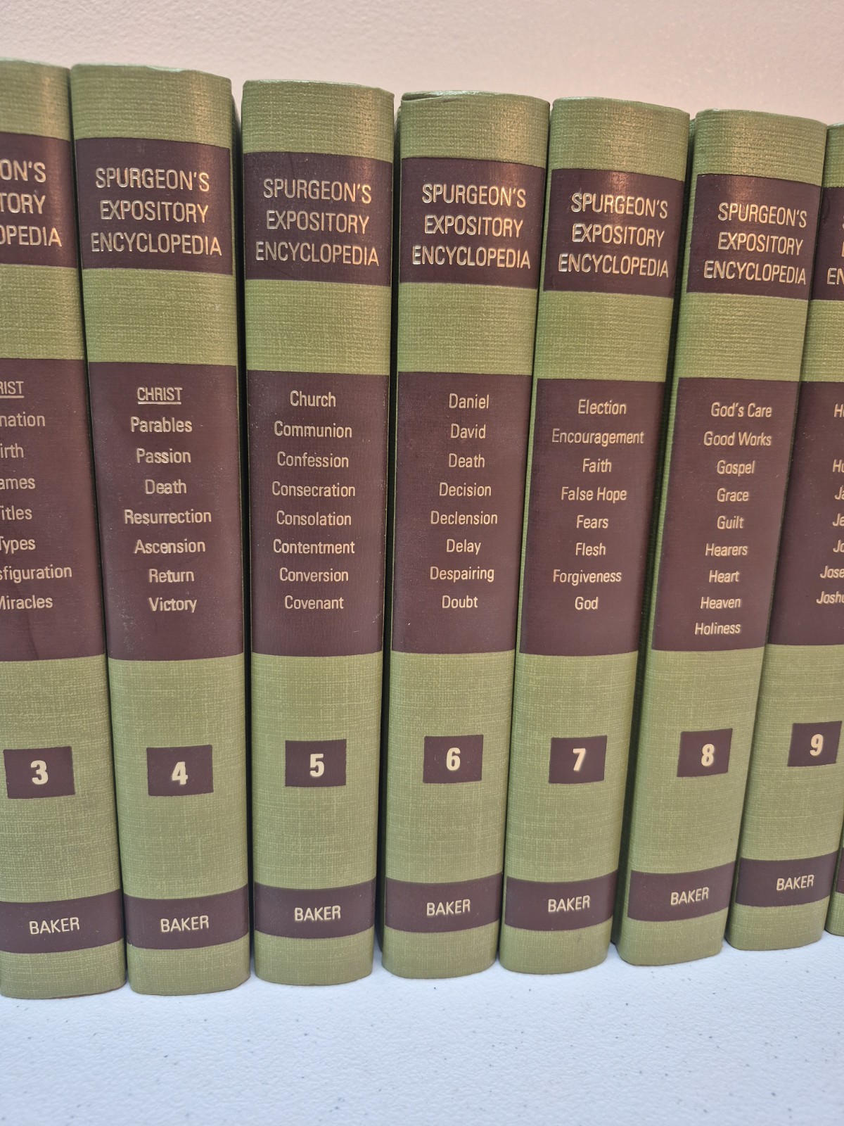 Spurgeon’s Expository Encyclopedia Complete 15 Volume Set Reference Green HC EUC