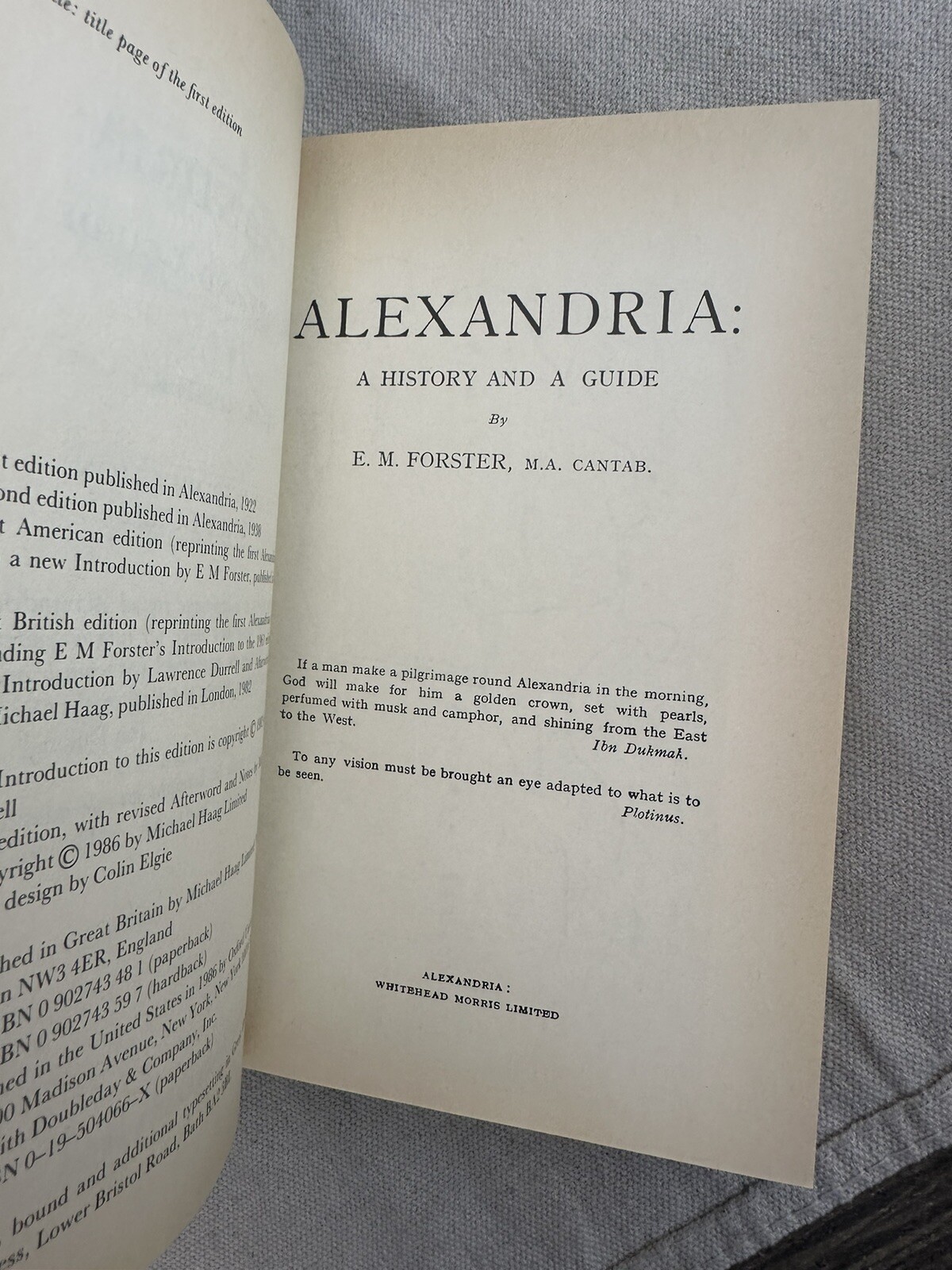 Alexandria & A Passage To India – Paperback Lot E. M. Forster
