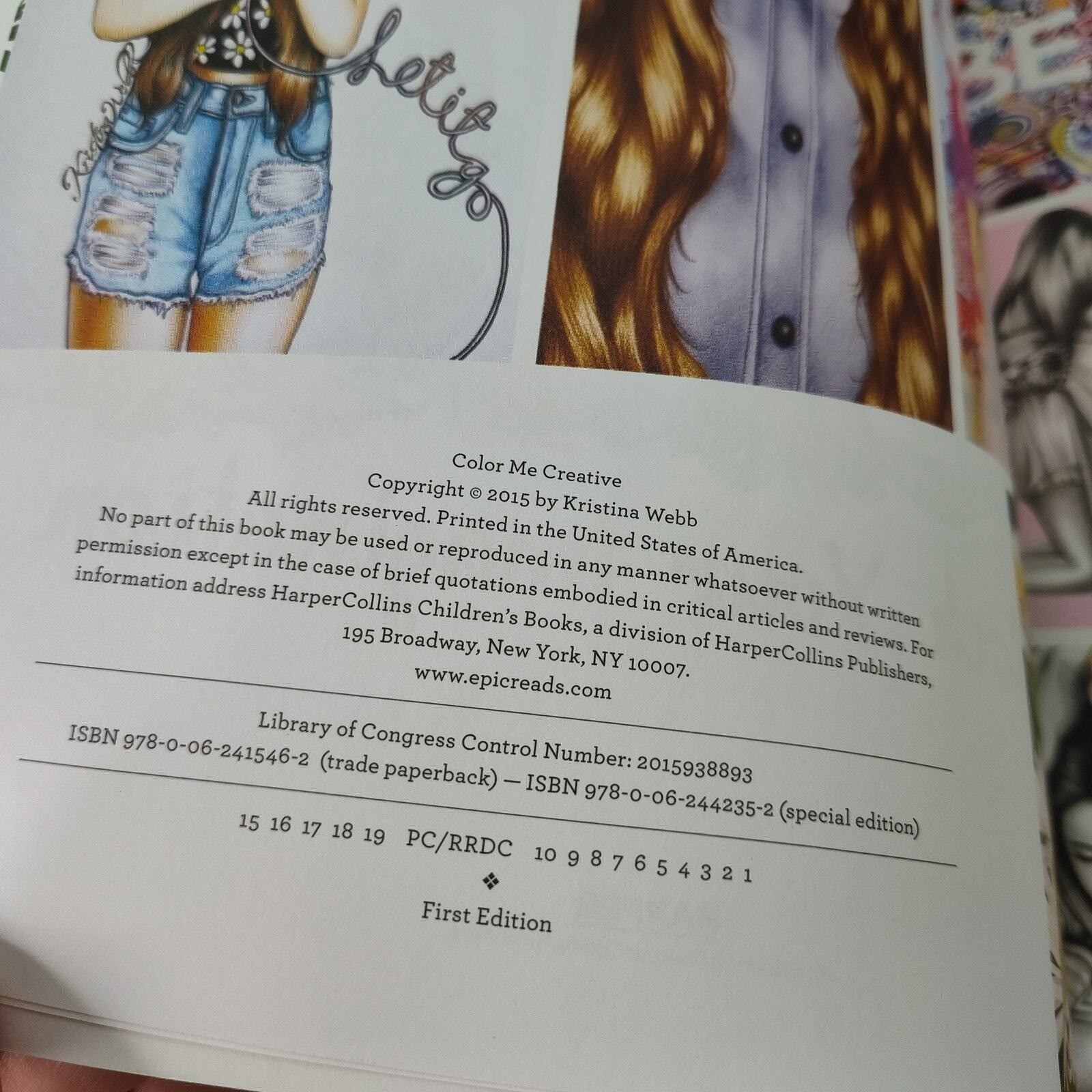 Color Me Creative Kristina Webb 2015 First Edition Softcover Art Challenge Book