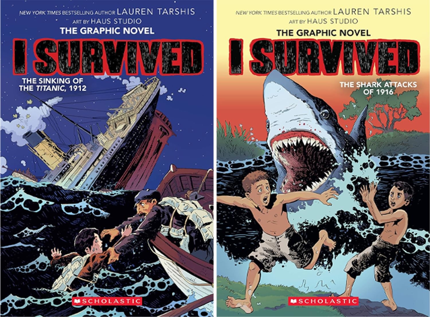I Survived Graphix 1-12 Books Set by Lauren Tarshis NEW Paperback Set
