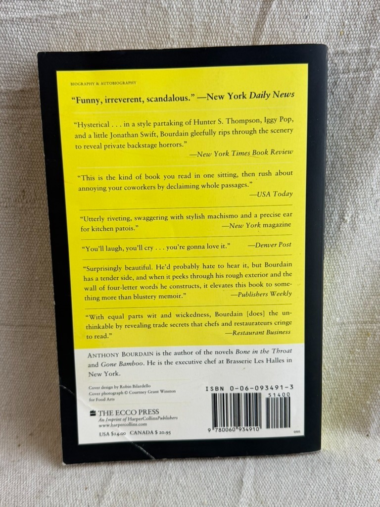 Anthony Bourdain Paperback Lot ~ Kitchen Confidential / A Cook’s Tour